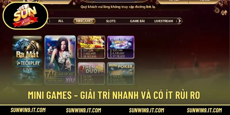 Mini Games – Giải trí nhanh và có ít rủi ro 