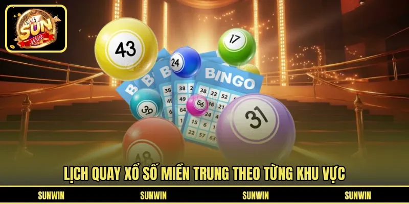 Lịch quay xổ số miền Trung theo từng khu vực